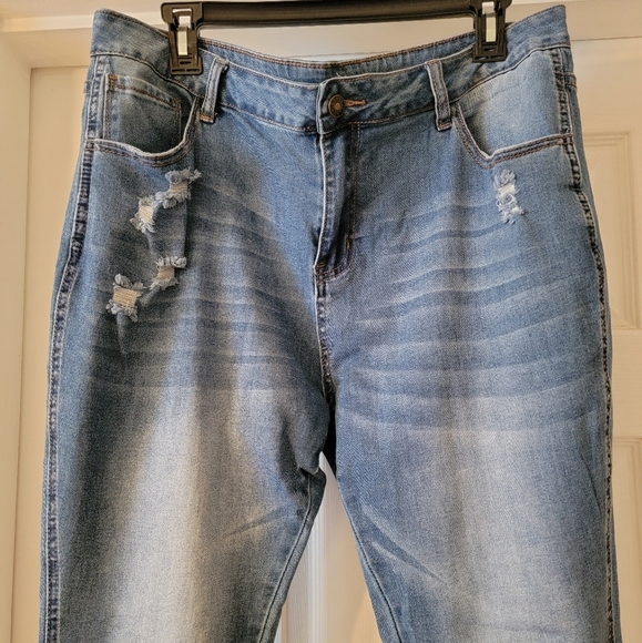 Ripped Flare Bell Bottom Jeans - Picture 4 of 10